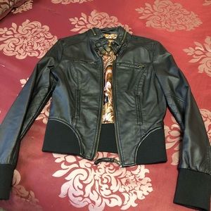Faux Leather Biker Jacket